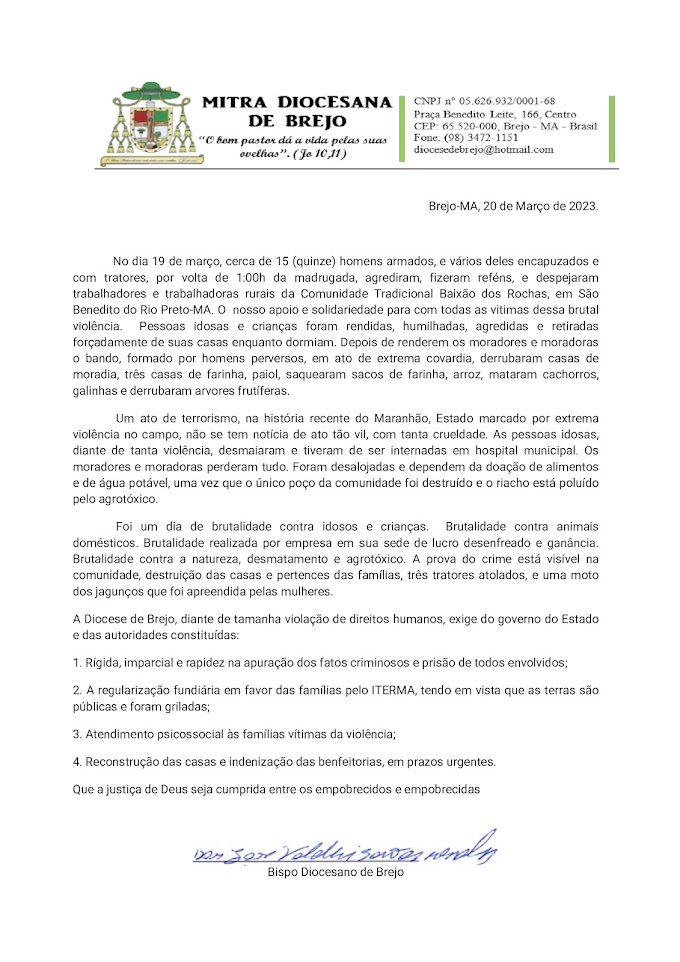 NOTA A BAIXÃO DOS ROCHAS