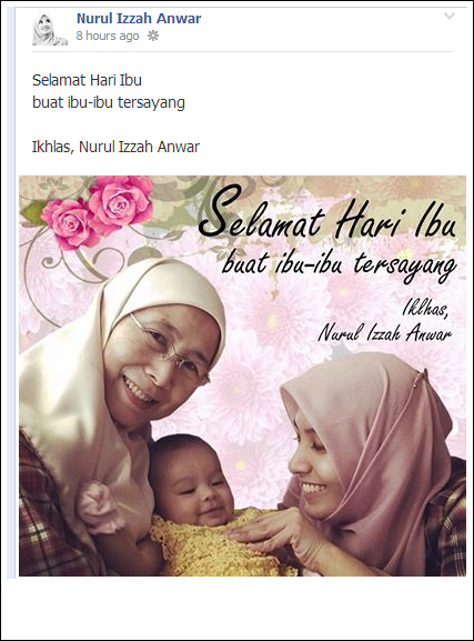 Nurul Izzah Pun Sambut Hari Ibu - Mufti Kata Hukum Sambut ...