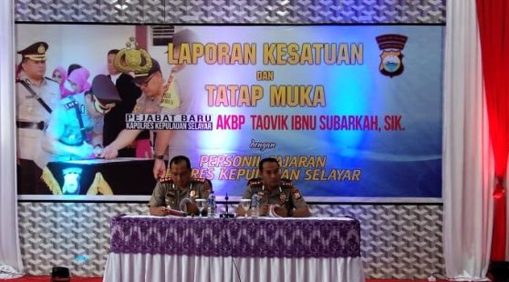Kapolres Tegaskan Berantas Bom Ikan Dan Agenda Keamanan Pemilu 2019, Di Kab. Kep. Selayar