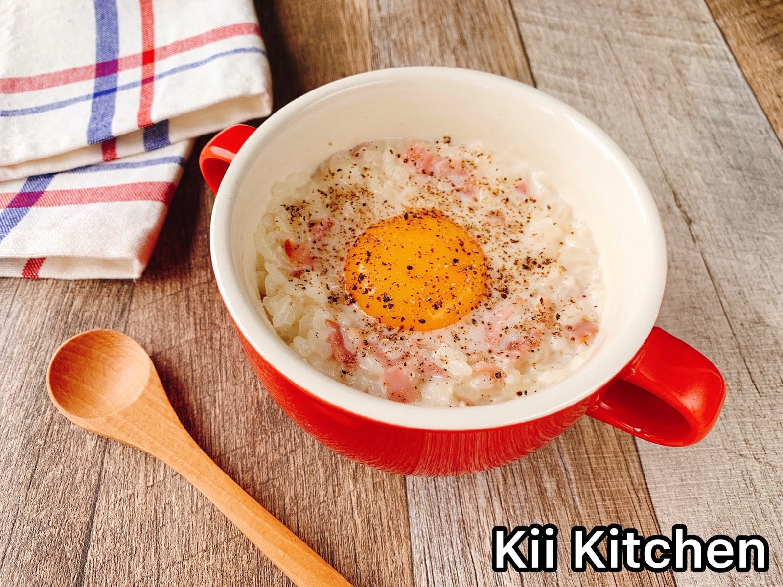 冷やごはん レンジで簡単 カルボナーラ風リゾット 冷やごはん レンジで簡単 カルボナーラ風リゾット