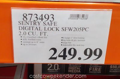 Deal for the SentrySafe SFW205GPC Digital Safe at Costco