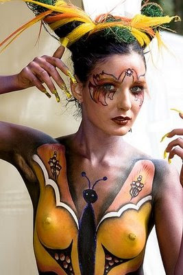 Tribal Body Painting Butterfly