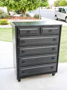 Black Shabby Chic Chest of Drawers  *SOLD*