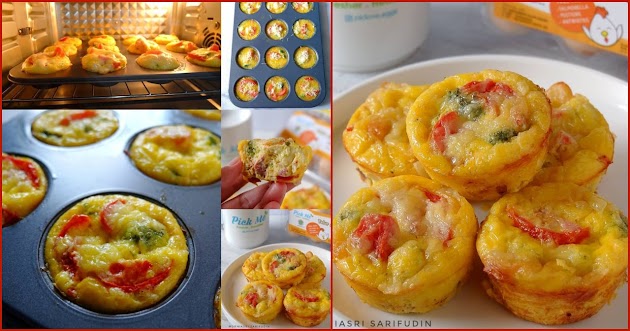 Resep Egg muffin/ Muffin Telur Buat Breakfastnya Anak-Anak Semuanya Suka Makkk