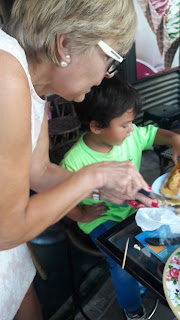 Comiendo en familia en Brasil