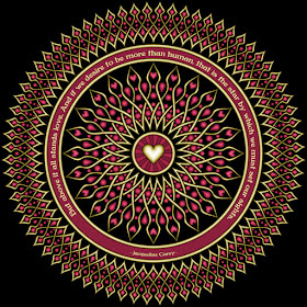 Heart sights mandala with a blank version to color 