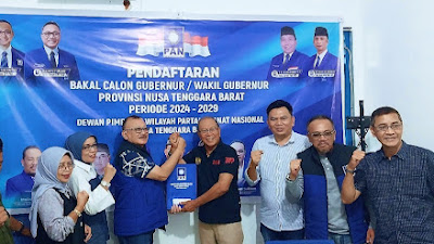 Daftar di DPW PAN, PJ Gubernur NTB Siap Lahir Batin Maju Pilgub 2024, HL Darma: Optimis Raih Rekom Parpol