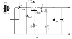 Circuit adjustable power supply lm350k 3 amperes