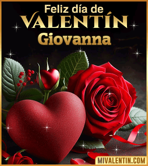 Gif Rosas Feliz día de San Valentin Giovanna