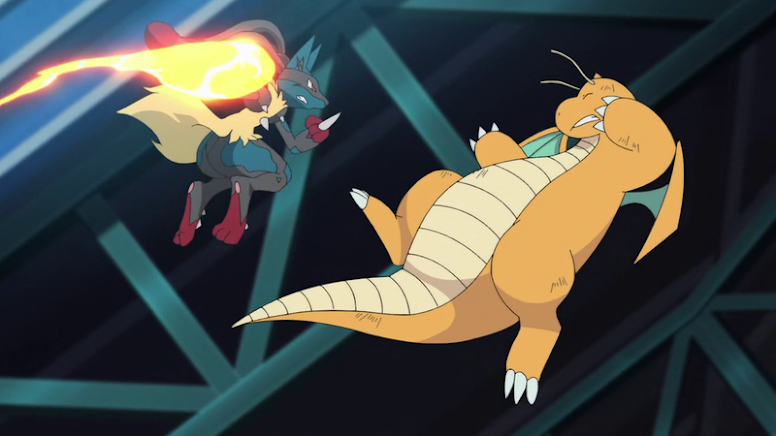 Dragonite vs Lucario