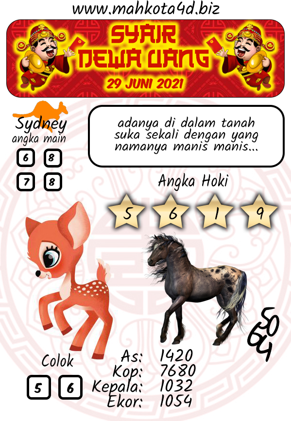 Syair Prediksi Togel Sydney - SDY Selasa, 29 - Juni - 2021