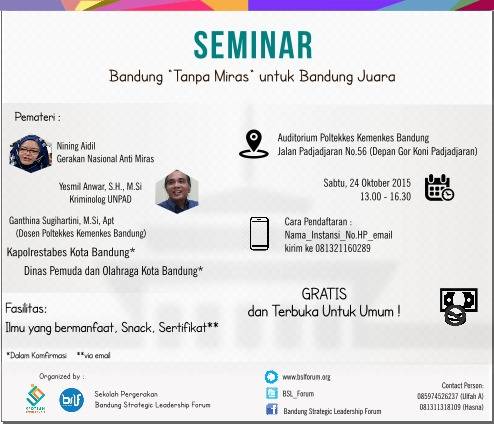 seminar bandung tanpa miras