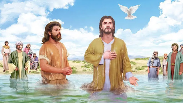 Yesus di babtis di sungai Yordan