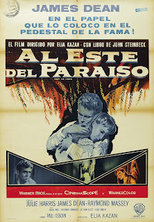 AL ESTE DEL PARAÍSO. Cartel: 75 x 110 cms. Argentina. Imprenta: Lito. Fenix, Medrano. AL ESTE DEL EDÉN. East of Eden. 1955. Estados Unidos. Dirección: Elia Kazan. Reparto: James Dean, Raymond Massey, Julie Harris, Richard Davalos, Jo Van Fleet, Burl Ives, Albert Dekker, Lois Smith, Harold Gordon.