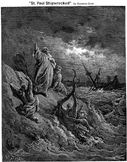 St. Paul Shipwrecked by Gustave Dore