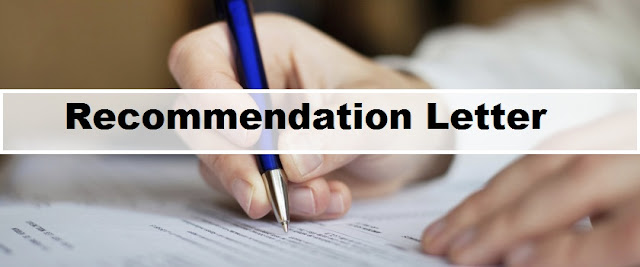 Recommendation Letter for admission in Foreign Universities 