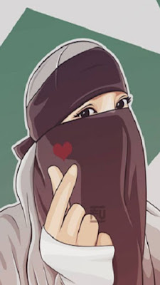 Wallpaper Kartun Muslimah Cantik