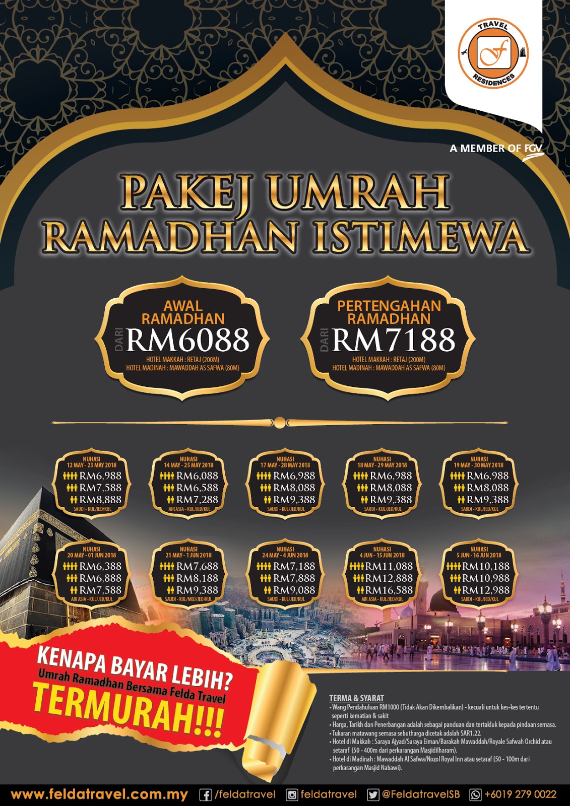 Felda Travel Umrah Ramadhan Felda Travel 2018