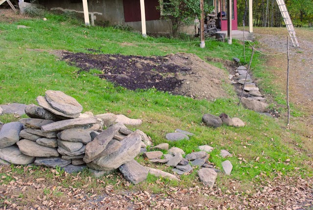 The Little Dog Blog: Our DIY Retaining Wall Garden, Start to Finish