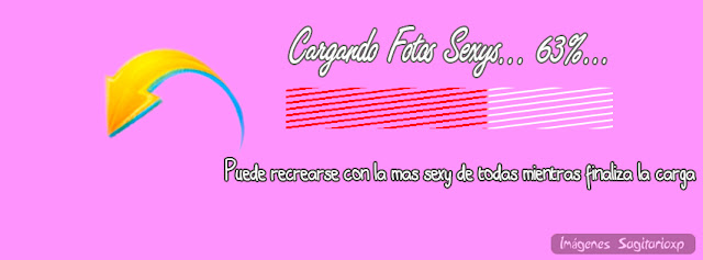 Portada para facebook: Cargando fotos sexys...| En color rosa