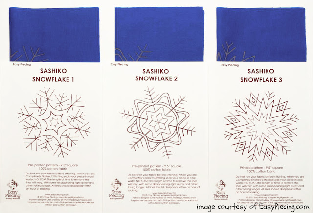 Sashiko Snowflake Designs by www.madebyChrissieD.com