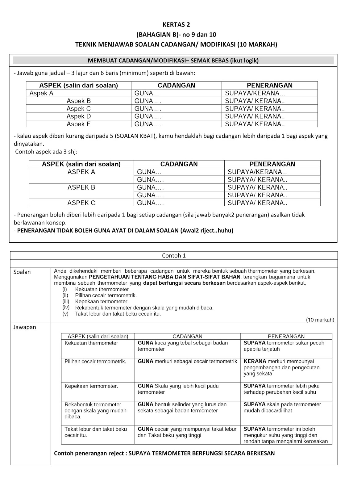 Nota fizik, Nota Sains Tingkatan 4, Nota Sains Tingkatan 5 