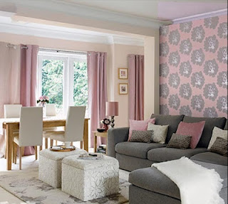 feminine+living+room+design+with+pink+color