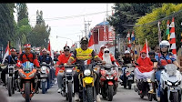 Touring Merah Putih, Ratusan Bikers Semarakan Hut RI ke-77 Keliling Kota Nabire.