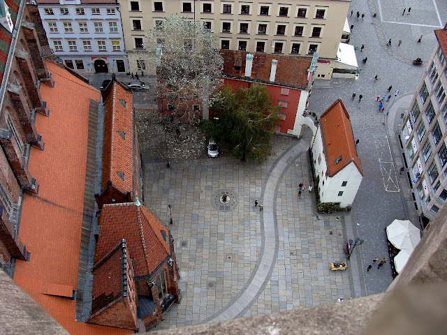 Kamieniczki Jaś i Małgosia (widok z wieży Bazyliki św. Elżbiety)