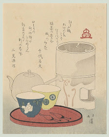 ukyo-e thé tea woodblock print