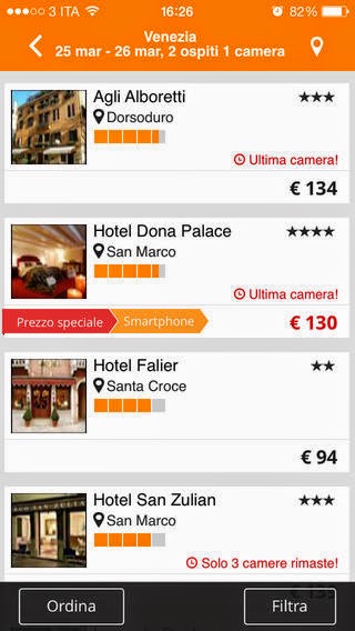 Venere - Cerca e Prenota Hotel si aggiorna alla vers 1.9 