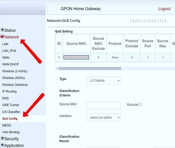 To configure Quality of Service (QoS) on a router, you need to access its settings page, usually through a web browser. The location and naming of QoS settings vary by router model and manufacturer. However, once you're in the QoS settings, you can usually set priority levels for specific devices or types of traffic by assigning them a higher priority level. You can also set bandwidth limits for different devices or types of traffic.