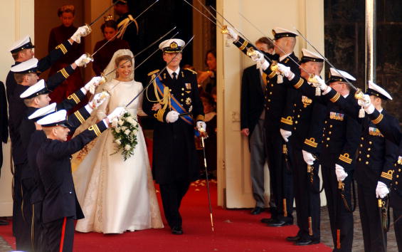 royal wedding bells. Below: Dutch Royal Wedding