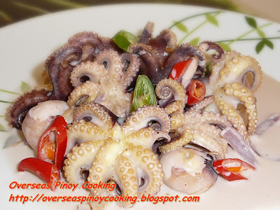 Ginataang Pugita, Baby Octopus in Coconut Milk