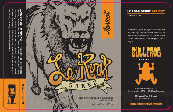 Bullfrog Working On Le Roar Grzzz Aardbei, Apricot, Framboise, Druiven & Mango