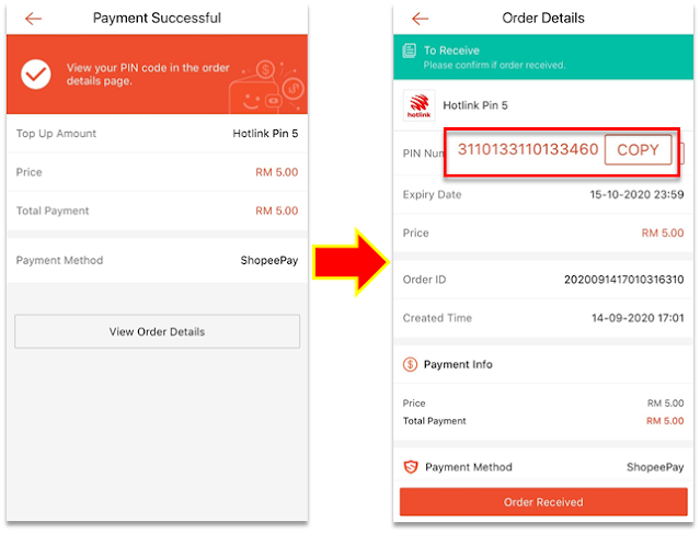 Cara topup prepaid telefon menggunakan Shopee