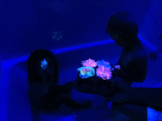 Glow in the Dark Bath Paint--a great indoor activity and so much fun for the kids!