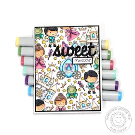 Sunny Studio Stamps: Enchanted Sweet Word Die Princess Themed Card by Mindy Baxter