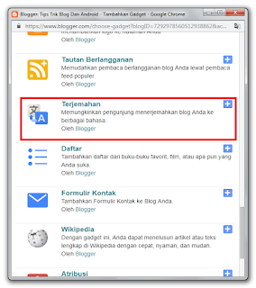 Cara Memasang Widget Translate Di Blogger