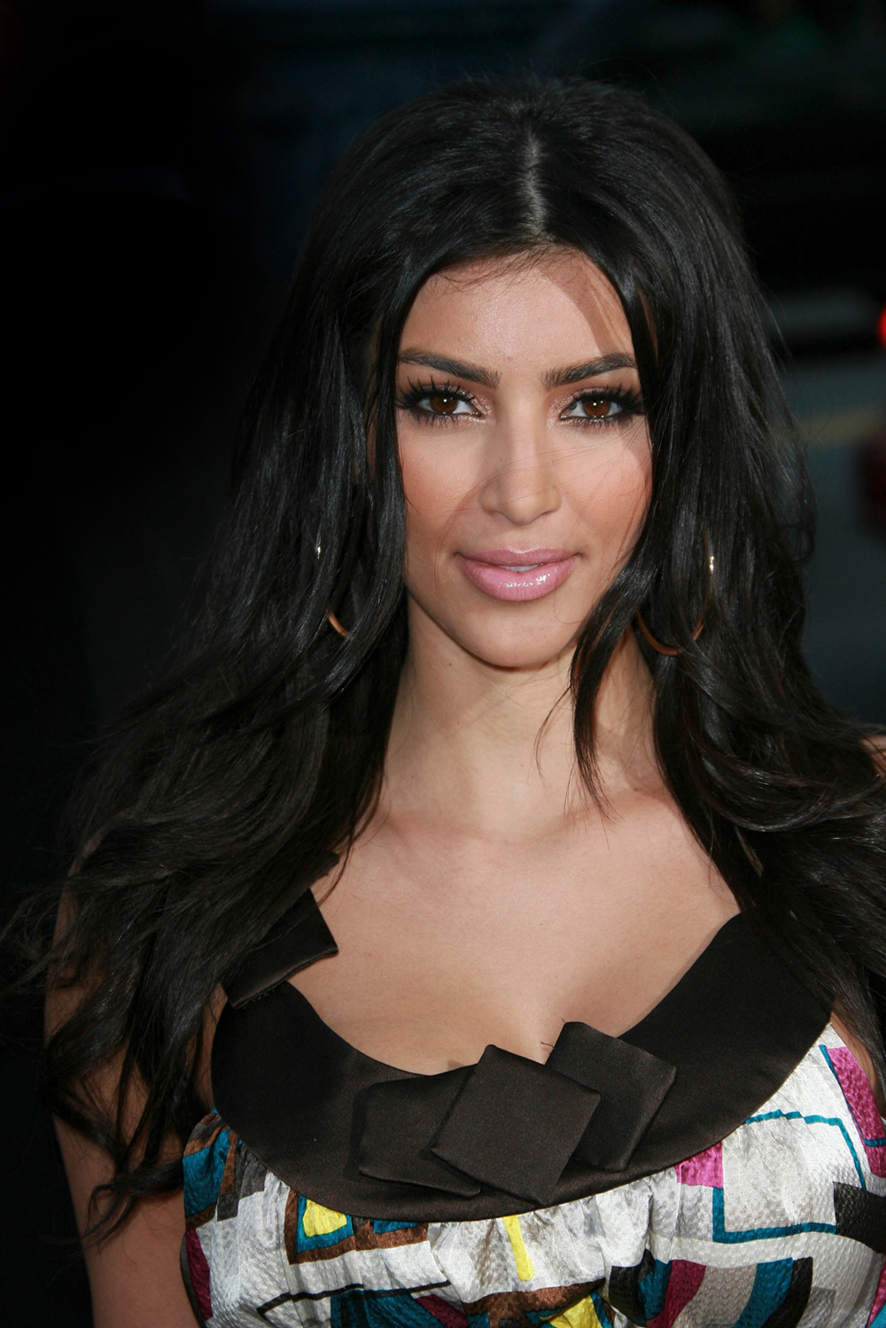 Kim Kardashian Dark Hair Color 06