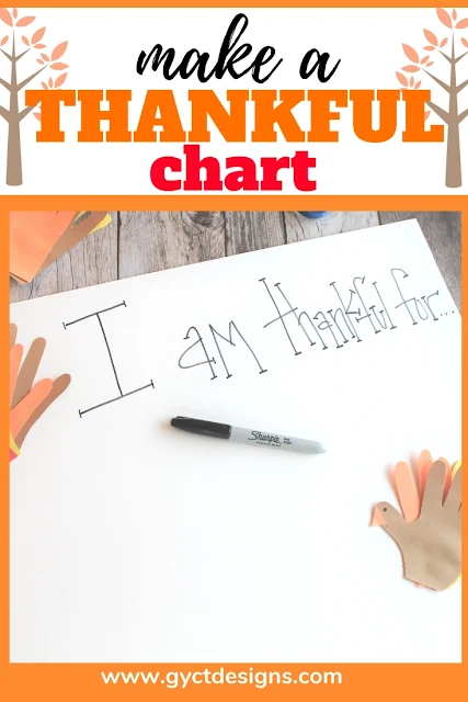 Help your family and friends show gratitude this Thanksgiving by making this simple Thankful chart.  Plus, add a fun handprint turkey craft to make this gratitude activity fun and festive.