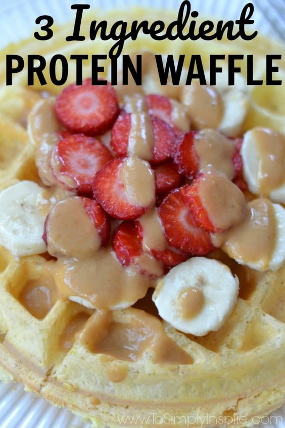 3 Ingredient Protein Waffle (One Carb)
