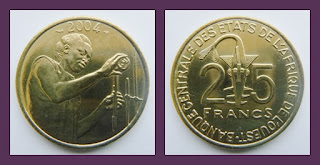 WAS6 WEST AFRICAN STATES 25 FRANCS COMMEMORATIVE FAO UNC COIN (1980-2023)