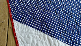 Red, white, and blue heart quilt for USS Fitzgerald