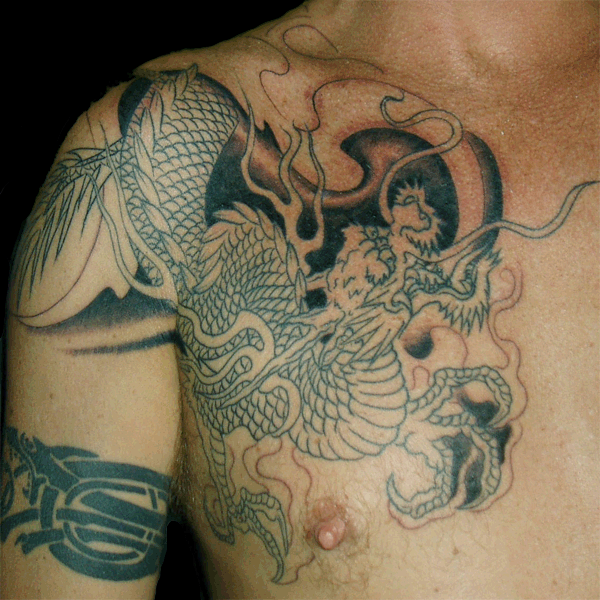 angel tattoos for men on chest. Chest Angel Tattoos