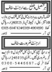 Supervisor And Computer Operator Jobs In Lahore