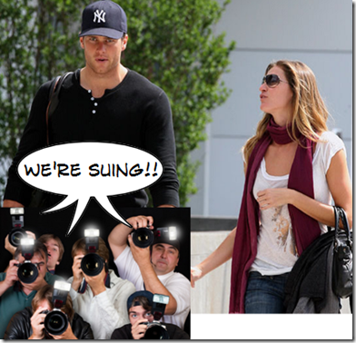 Paparazzis Suing Gisele Bundchen and Tom Brady