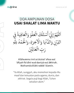 Doa Ampunan Usai Shalat Lima Waktu