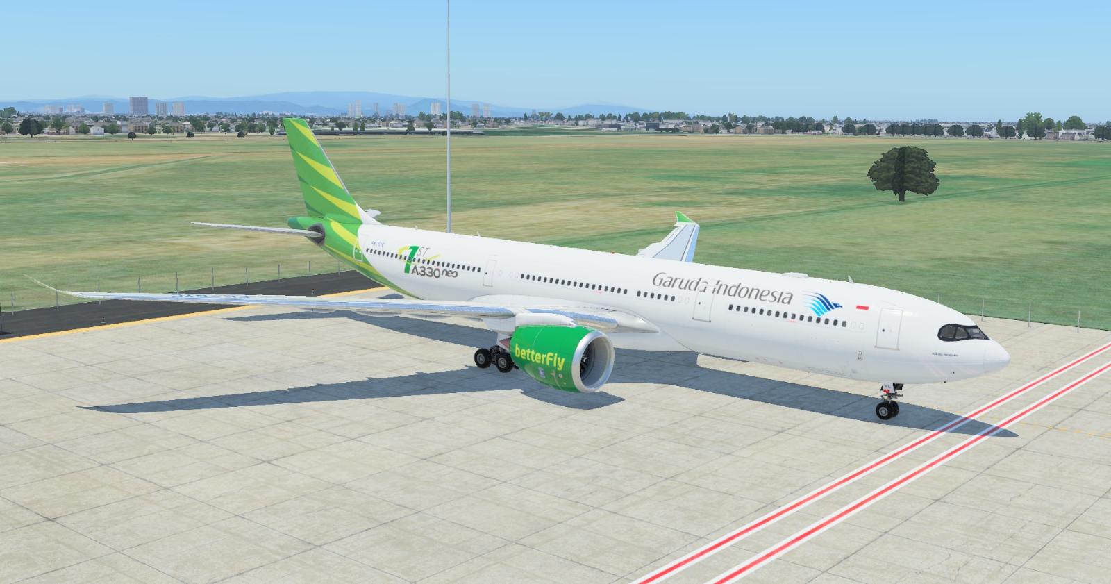 Pesawat Citilink A330-900NEO dengan livery hybrid Garuda Indonesia