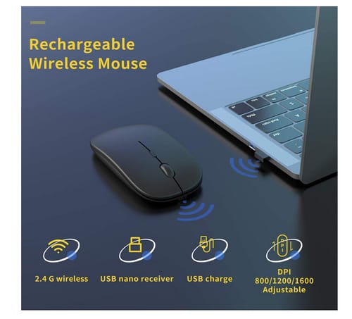 Anmck H-WM1 Slim Wireless Silent Rechargeable Mouse